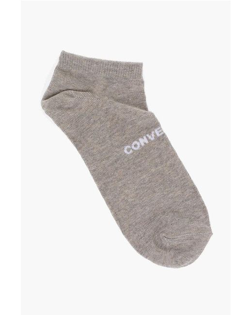 Converse White Set Of 2 Stretch Cotton Socks With Contrasting Logo