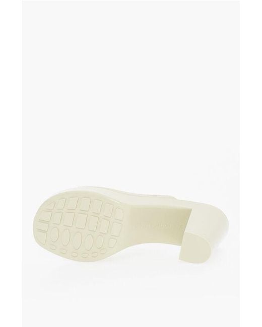 Bottega Veneta White Rubber Gleam Heeled Sandals 10Cm