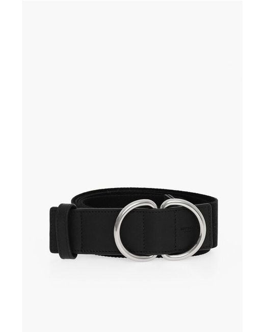 Bottega Veneta Black Fabric Belt With Double Bucket for men