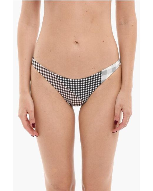 Marysia Swim Pink Gingham Checked Bikini Bottom