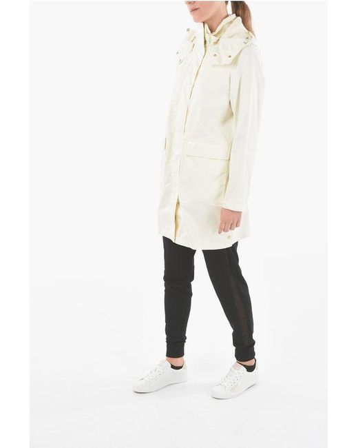 Woolrich Hidden Closure Walker Parka With Removable Hood in White Lyst UK