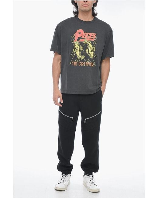 Neil Barrett Gray Printed Pisces The Dreamer T-Shirt for men