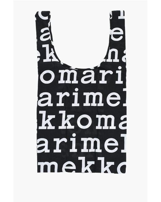 Marimekko Black Foldable Marilogo Shopper Bag