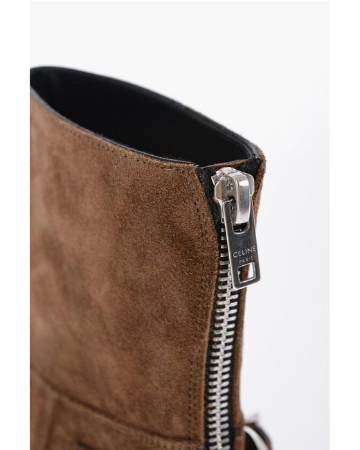 Céline Multicolor Suede Leather Isaac Boots With Buckle Details for men