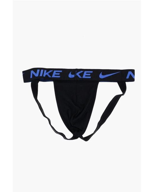 Nike Black Three-Pack Dri-Fit Jockstrap Set for men