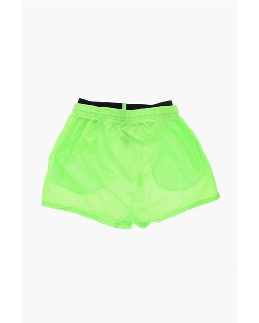DSquared² Green Swimshorts With Double Elastic Waistband for men