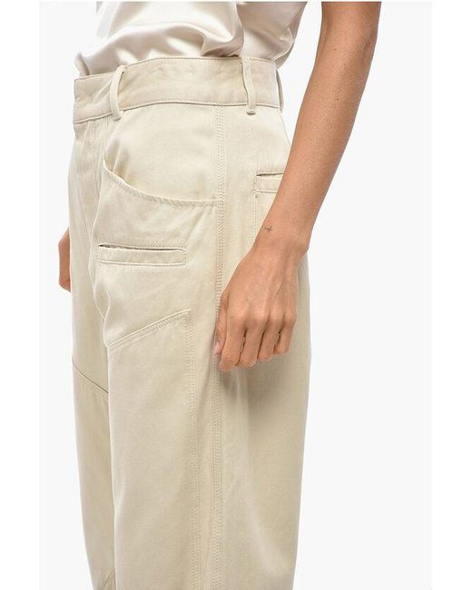 Isabel Marant Natural Multipocketed Emmy Cotton Pants