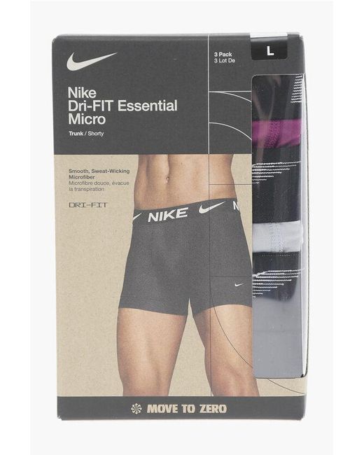 Nike Purple Set Of 3 Dri-Fit Boxer With Logoed Elastic Band for men