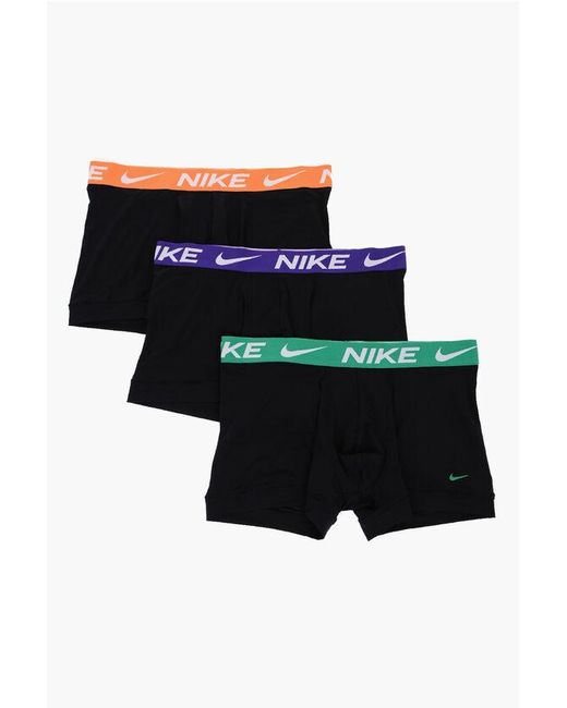 Nike Black Set Of 3 Dri-Fit Boxer With Logoed Elastic Band for men