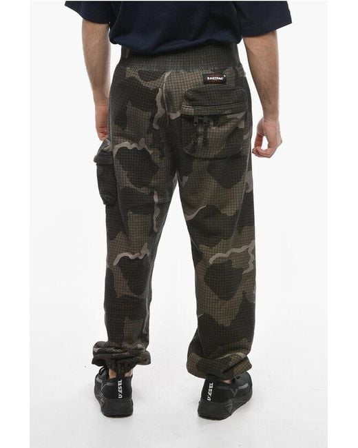 Undercover Black Eastpack Camouflage-Patterned Joggers With Zipped Maxi Pocke for men