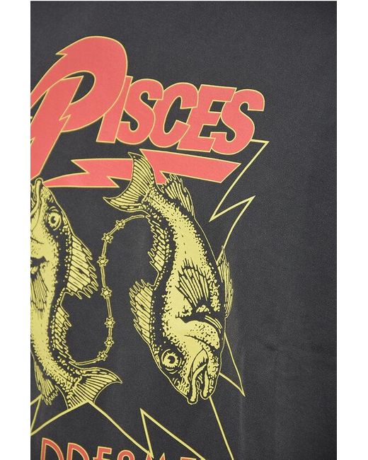 Neil Barrett Gray Printed Pisces The Dreamer T-Shirt for men