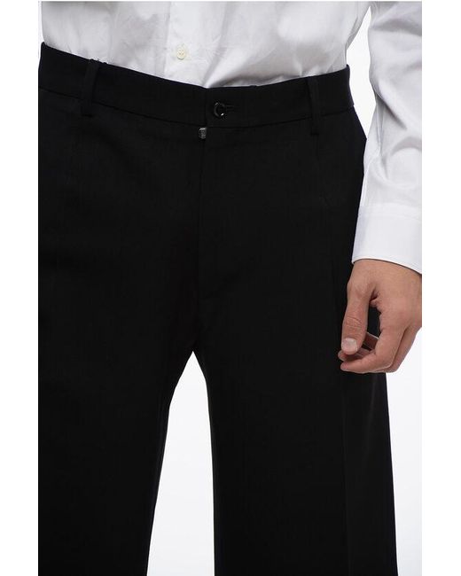 Dolce & Gabbana Black 4 Pocket Virgin Wool Pants for men