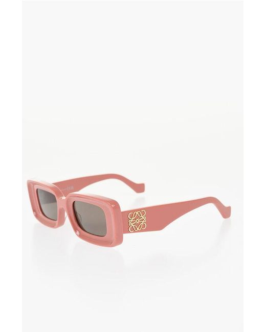 Loewe Pink Sunglasses With Rectangular Inflated Frame