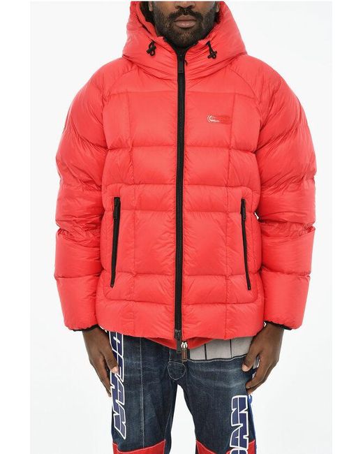 Red Rip Jacket DSquared² Rip Stop Check Padded Jacket in Red for Men | Lyst UK