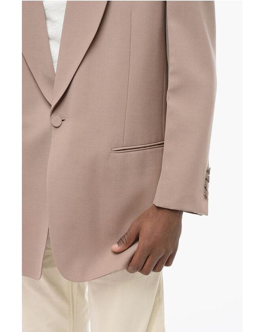 Gucci Pink Mohair Blend Blazer With Shawl Lapel for men