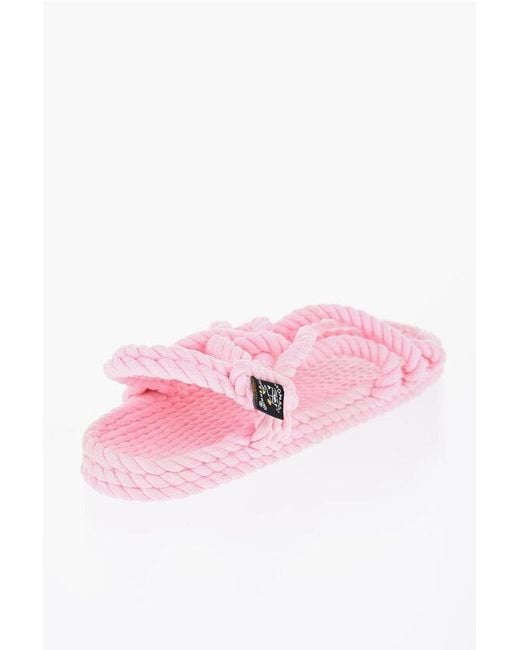 Nomadic State Of Mind Pink Rope Slingback Sandals