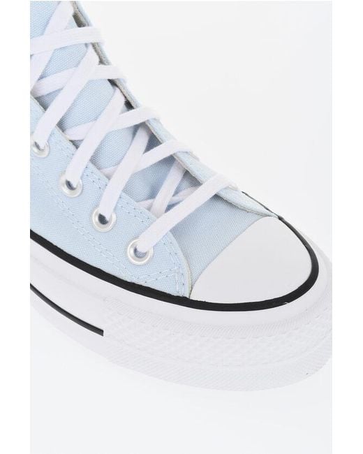 Converse Blue All Star Chuck Taylor Two-Tone Fabric Lift High-Top Sneakers