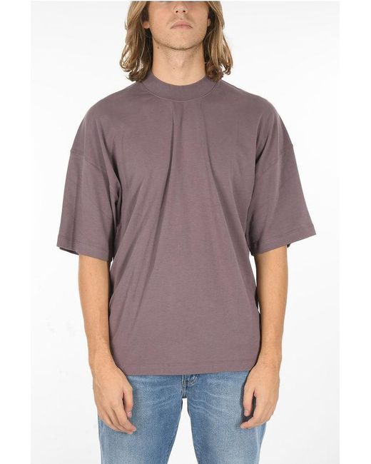 Samsøe & Samsøe Purple Oversized Hamal Crew-Neck T-Shirt for men