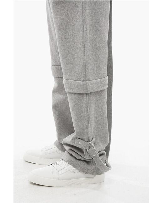 Givenchy Gray Brushed Cotton Sweatpants With Suspenders for men