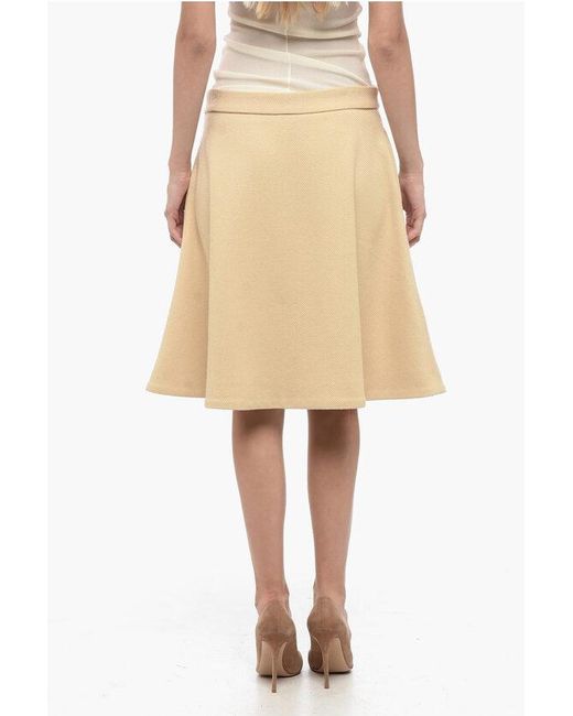 AMI Natural Virgin Wool Circle Skirt