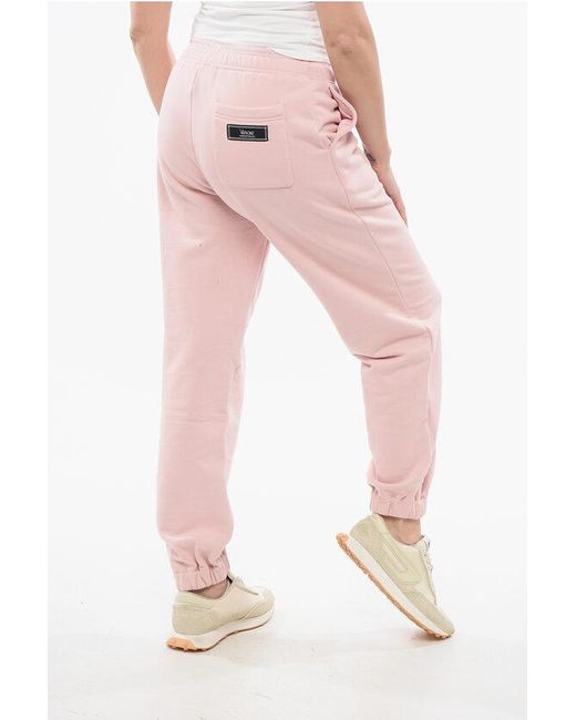 Versace Pink 1978 Re-Edition Brushed Cotton Sweatpants With Cuffs