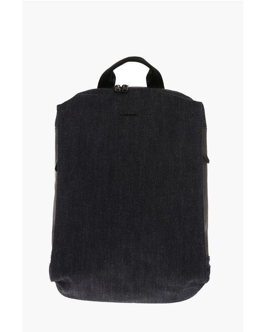 DIESEL Black Denim D-Subtoryal Back Pc Holder Backpack for men
