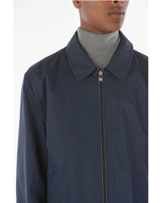 Corneliani Blue Id Cotton Blend Gareba Windbreaker for men