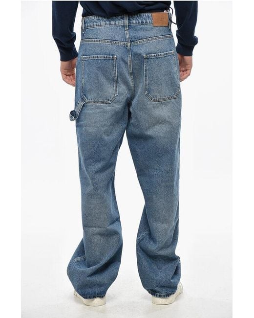1989 STUDIO Blue Oversize Straight-Leg Jeans 25Cm for men