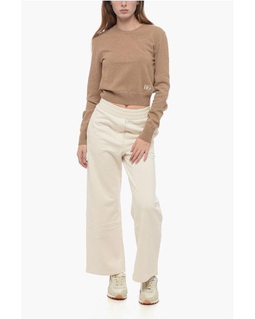 Max Mara Natural Weekend Wide-Leg Pentola Joggers With Embroidered Logo