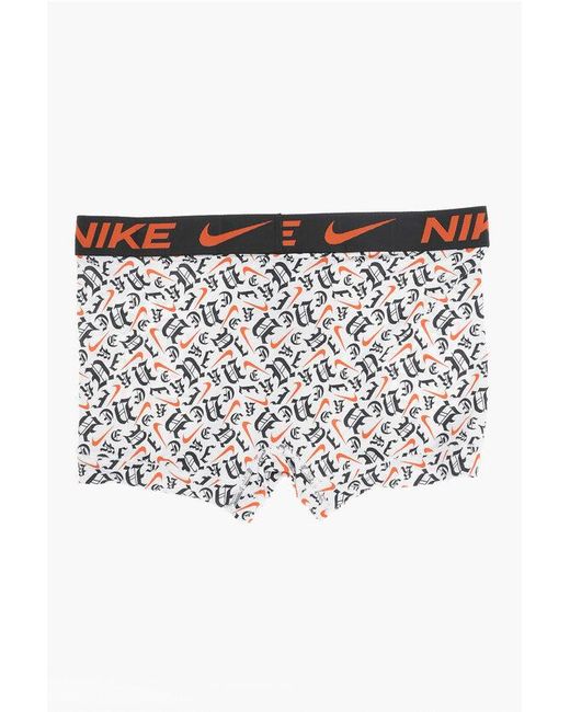 Nike Orange Logoed Waist Band 3 Pairs Of Boxers Set for men