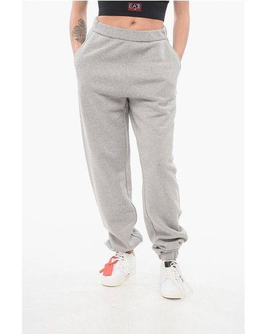 The Attico Gray Fleeced Cotton Penny Sweatpants With Cuffs