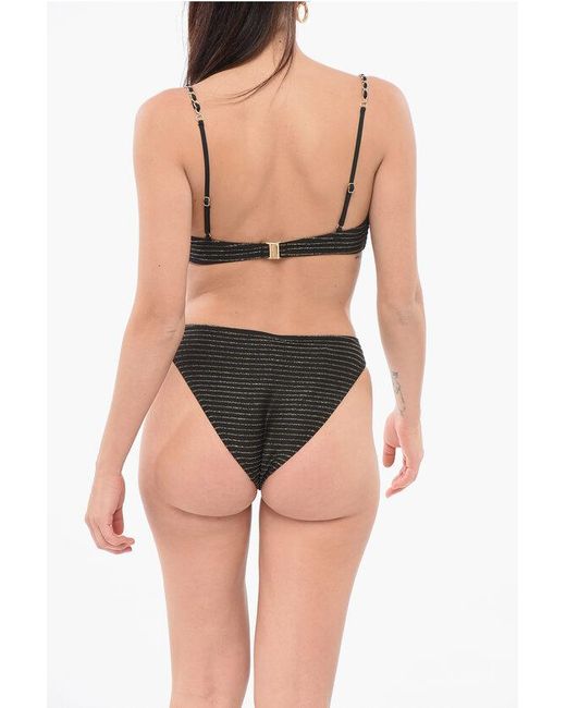 Zimmermann Black Lurex Waverly Chain Bikini Set
