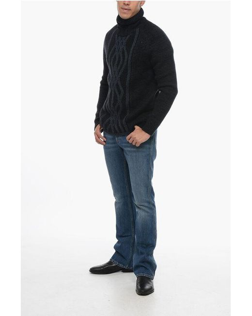 Armani Black Giorgio Turtleneck Cashmere Blend Pullover for men