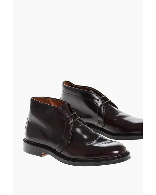Alden Black Brushed Leather Desert Leather for men
