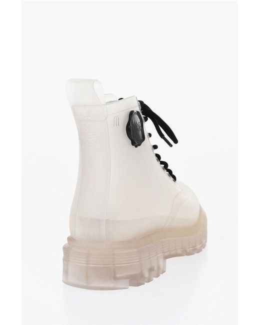 Viktor & Rolf Multicolor Melissa Transparent Rubber Coturno Combat Booties
