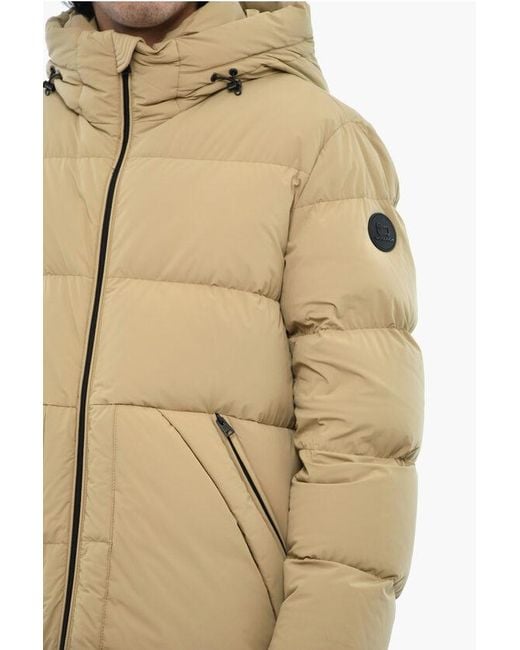 Woolrich Natural Quilted Sierra Supreme Down Jacket With 4 Pockets for men