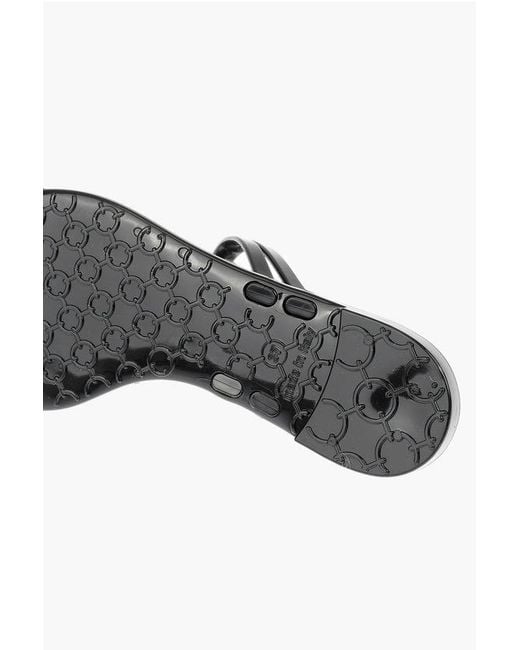 Moschino White Love Rubber Flip-Flop Sandals With Heart Detail