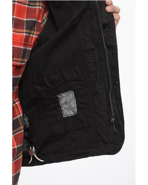 Armani Gray Emporio Nylon Vest With Utility Pockets for men