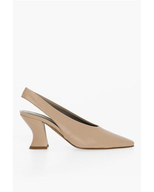 Bottega Veneta Natural Lambskin Almond Pumps 8Cm