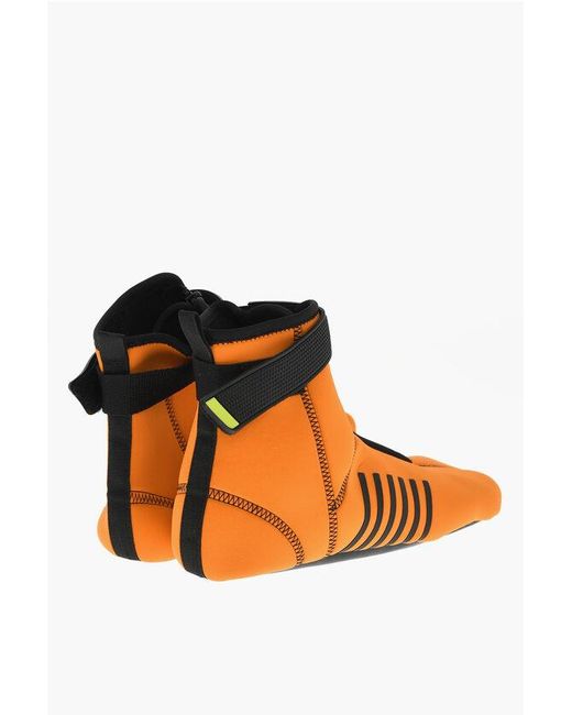 DSquared² Orange Neoprene Wave Sneakers Padding for men