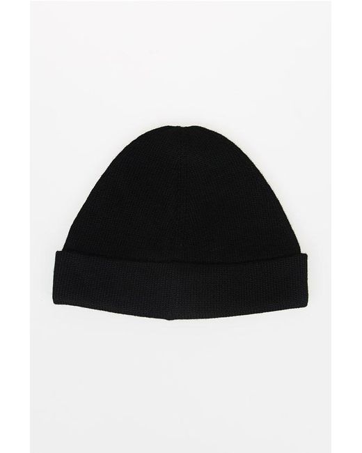 Neil Barrett Black Wool Blend Beanie Hat for men