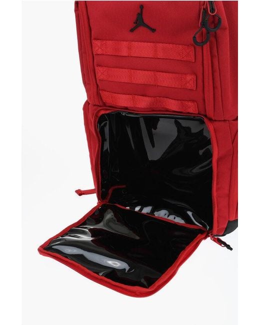 Nike Red Air Jordan Two Tone Collectors Backpack With Embossed Logo