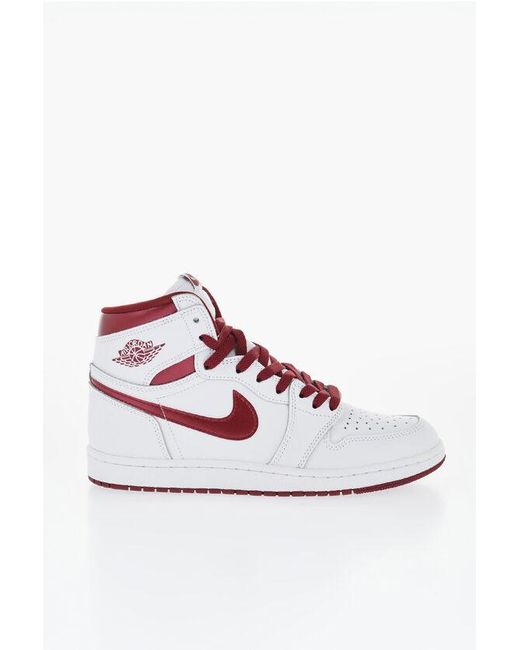Nike White Air Jordan Two-Tone Leather 1 Hi 85 High-Top Sneakers for men