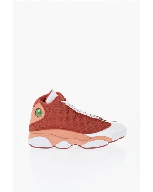 Nike Red Air Jordan Vegan Leather And Fabric High-Top Sneakers 13 Ret for men