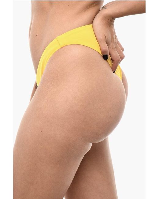 DSquared² Orange Solid Color Bikini Bottom With Back Logo