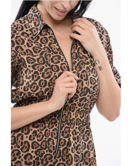 Armani Brown Short Animalier Jumpsuit