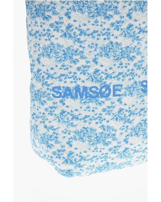 Samsøe & Samsøe Blue Cotton Ibiza Shopper Bag