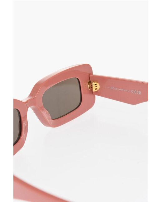 Loewe Pink Sunglasses With Rectangular Inflated Frame