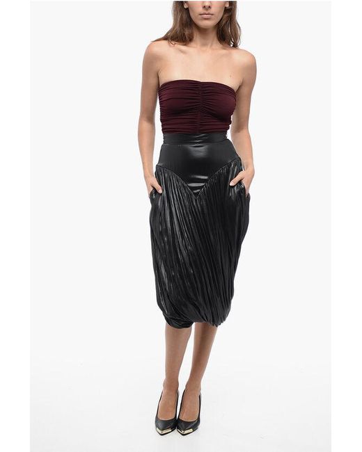 Stella McCartney Black Balloon Skirt With Gathering Detailing