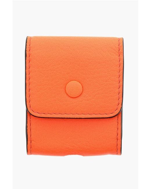 Maison Margiela Orange Mm11 Fluo Leather Airpods Case